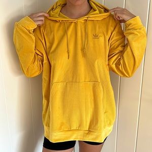 Adidas NWT retro velvet corduroy hoodie